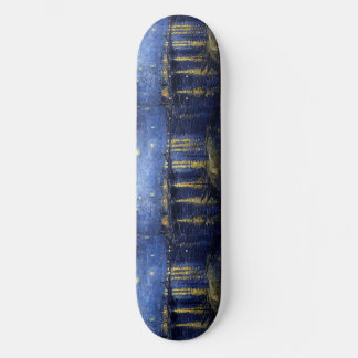 Starry natt över Rhonen Mini Skateboard Bräda 18,7 Cm