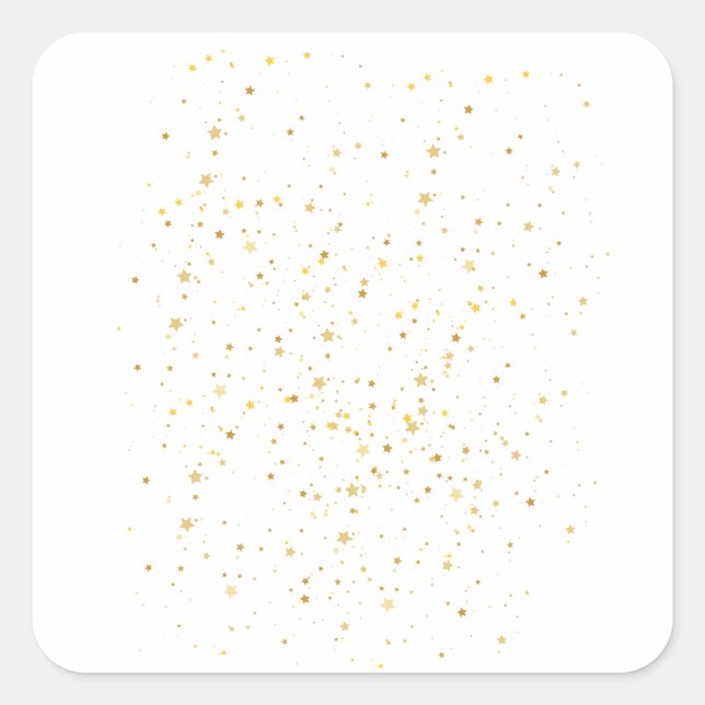 Starry Natt Overlay Fyrkantigt Klistermärke (Framsida)