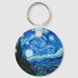 Starry Natt Painter Vincent Van Gogh målade Nyckelring
