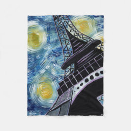 Starry natt Paris Fleecefilt