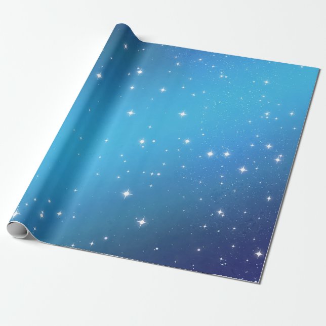 Starry natt presentpapper (Utrullad)