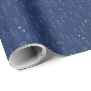 Starry natt som slår in pappra nattblått presentpapper