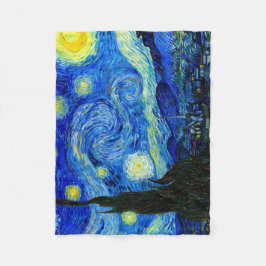 Starry natt vid Van Gogh konst Fleecefilt