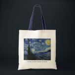 Starry Natt Vincent van Gogh målning Tygkasse<br><div class="desc">Den här vackra konsdesignen på bran visar den nederländske efterbildaren Vincent van Goghs berömd målning, "Stjärnighet." Under sin vistelse på Saint Remy-asyl på 1880-talet skildrade van Gogh den rullande backe och cypress träd han såg från sitt fönster. Han lade också till byn, som han inte kunde se från sitt fönster,...</div>
