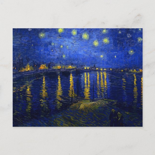 Starry Natten över Rhone Vykort (Framsida)