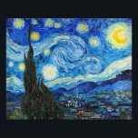 Starry-natten | Van Gogh | Fototryck<br><div class="desc">Starry Natt är en olje-on-canvas-målning av den nederländske Post-Impressionistiske målaren Vincent van Gogh. I juni 1889 skildras synen från det öster-vända fönstret på hans asylrum i Saint-Rémy-de-Provence,  precis före soluppgången,  med tillägg av en imaginär by.</div>