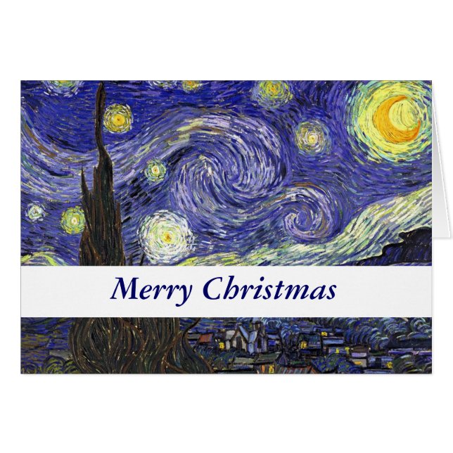 Starry Nattjul, Helgdag Hälsningskort (Framsidan Horizontal)