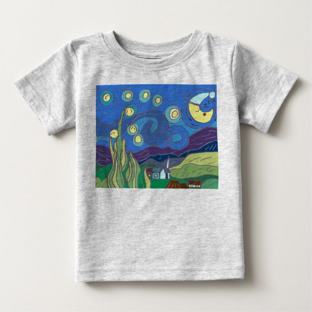 Starry Nattkväll Creeper Tee Shirt (Framsida)