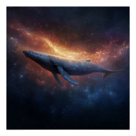 Starry Nebula Humpback Perfect Poster