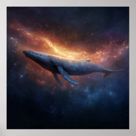 Starry Nebula Humpback Poster