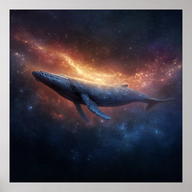 Starry Nebula Humpback Poster (Framsidan)