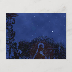 Starry Nght Nativitet Vykort