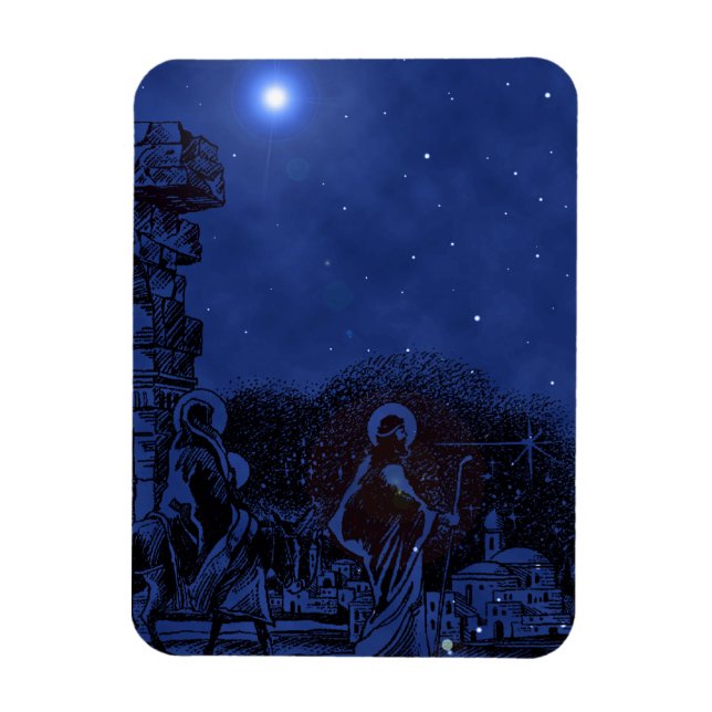 Starry Nght Ntivity Scene Magnet (Vertikal)