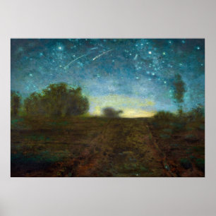 Starry Night, 1850-1865 av Jean-Francois Millet Poster