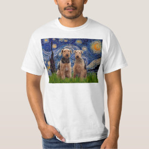 Starry Night - Airedale Terriers (2) Tee