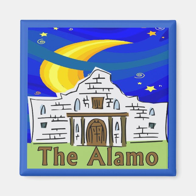 Starry Night Alamo Magnet (Framsidan)