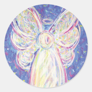 Starry Night Angel Art Decal Stickers Runt Klistermärke