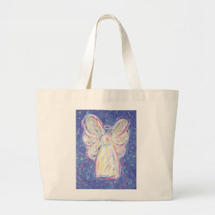Starry Night Angel Art Tote Bag Jumbo Tygkasse