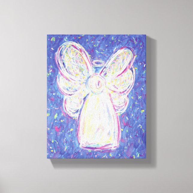 Starry Night Angel Art Wrapped Canvas Painting (Framsida)