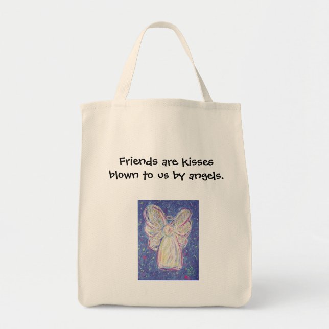 Starry Night Angel - Livsmedel Tote Tygkasse (Framsidan)