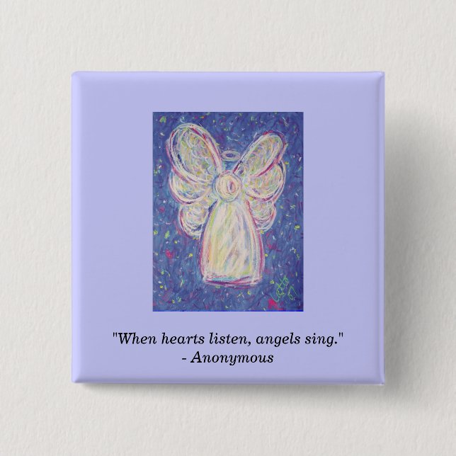 Starry Night Angel, "När hjärtat lyssnar, änglar.. Knapp (Framsida)
