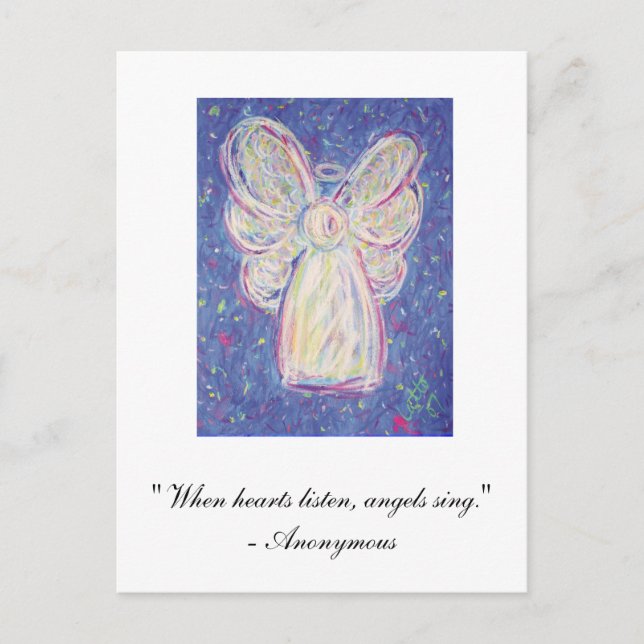 Starry Night Angel, "När hjärtat lyssnar, änglar.. Vykort (Framsida)