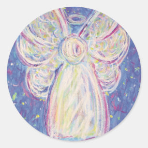 Starry Night Angel Runt Klistermärke