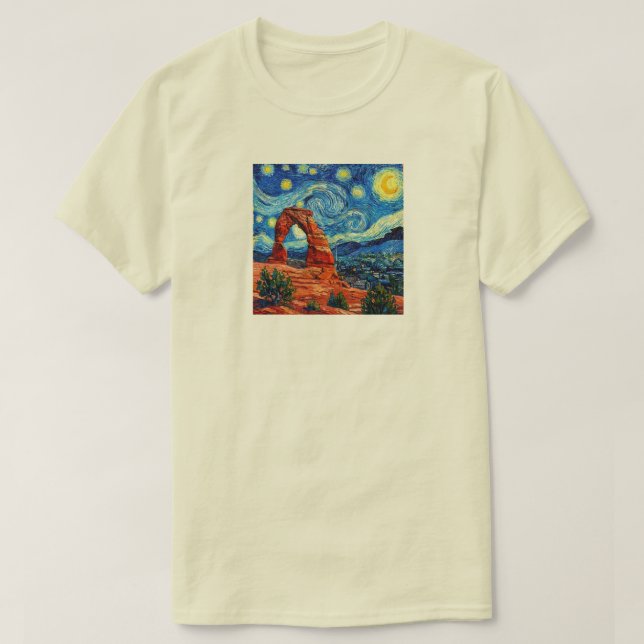 Starry Night Arches National Park T Shirt (Design framsida)