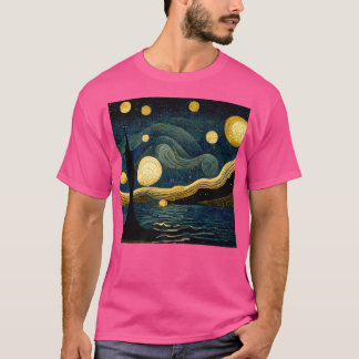 Starry Night Art Deco Vincent van Gogh Art Premium T Shirt