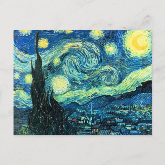 Starry Night art Vykort (Framsida)