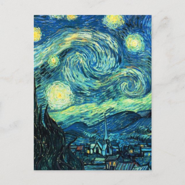 Starry Night art Vykort (Framsida)