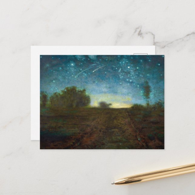 Starry Night av Jean-Francois Millet Helg Vykort (Fram/Back In Situ)