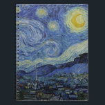 "Starry Night" av Van Gogh Anteckningsbok<br><div class="desc">Den här designen har en mycket hög upplösning och oredigerad återgivning av Van Goghs berömd "Starry Night"-målning.</div>