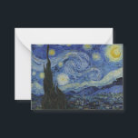 "Starry Night" av Van Gogh Anteckningskort<br><div class="desc">Den här designen har en mycket hög upplösning och oredigerad återgivning av Van Goghs berömd "Starry Night"-målning.</div>