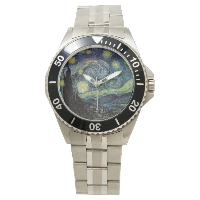 Starry Night av Van Gogh. Armbandsur (Framsida)