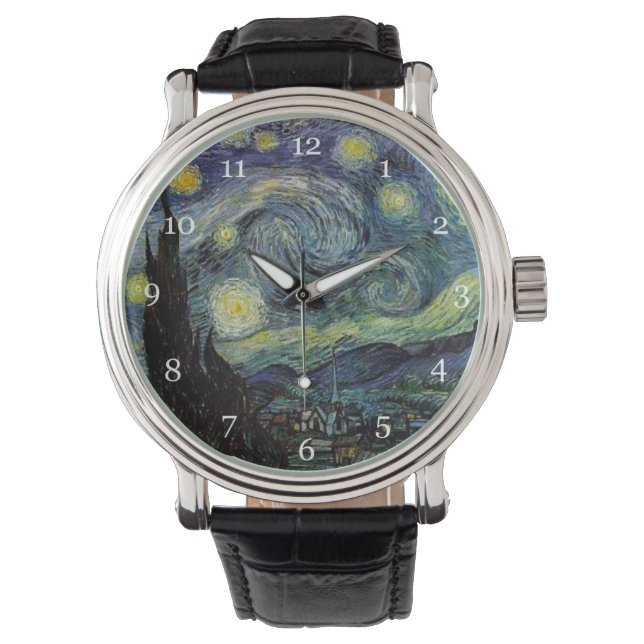 Starry Night av Van Gogh. Armbandsur (Framsida)