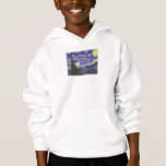 Starry Night av Van Gogh-barn hovrade svettskjorta Tee<br><div class="desc">Van Goghs ikoniska stjärnmålning med faded kant för en bättre t-shirt-design.</div>