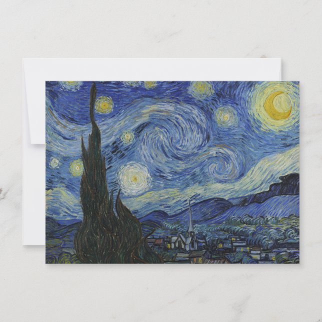 "Starry Night" av Van Gogh Julkort (Framsida)