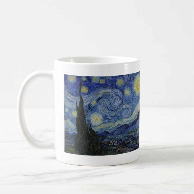 Starry Night av Van Gogh Kaffemugg (Vänster)
