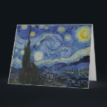 "Starry Night" av Van Gogh Kort<br><div class="desc">Den här designen har en mycket hög upplösning och oredigerad återgivning av Van Goghs berömd "Starry Night"-målning.</div>