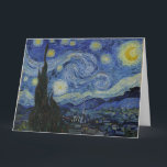 "Starry Night" av Van Gogh Kort<br><div class="desc">Den här designen har en mycket hög upplösning och oredigerad återgivning av Van Goghs berömd "Starry Night"-målning.</div>
