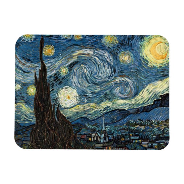 Starry Night av Van Gogh Magnet (Horisontell)