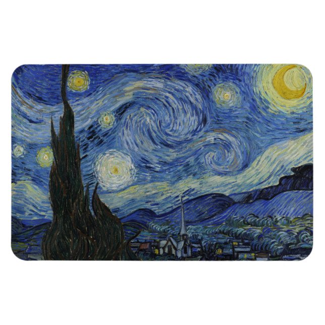 "Starry Night" av Van Gogh Magnet (Horisontell)