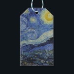 "Starry Night" av Van Gogh Presentetikett<br><div class="desc">Den här designen har en mycket hög upplösning och oredigerad återgivning av Van Goghs berömd "Starry Night"-målning.</div>