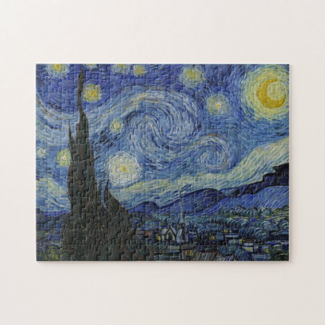 "Starry Night" av Van Gogh Pussel (Horisontell)