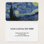 "Starry Night" av Van Gogh Visitkort<br><div class="desc">Den här designen har en mycket hög upplösning och oredigerad återgivning av Van Goghs berömd "Starry Night"-målning.</div>