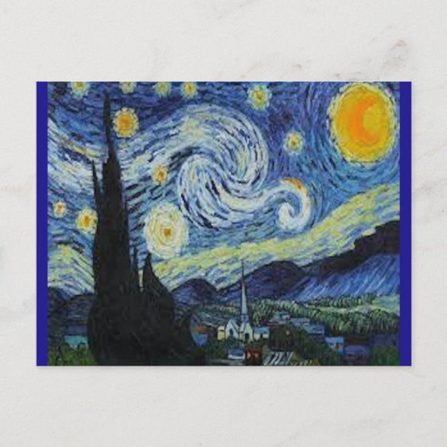 Starry Night av Van Gogh Vykort (Framsida)