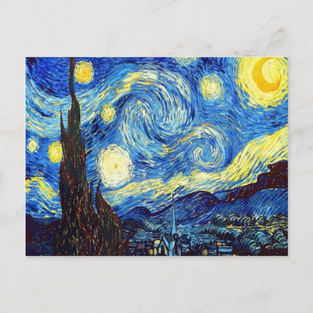 Starry Night av Vincent van Gogh 1889 Vykort (Framsida)