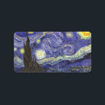 Starry Night av Vincent van Gogh Adressetikett<br><div class="desc">Den här målningen heter Starry Night... är gjord av den berömd konstnären Vincent van Gogh. Om Vincent van Gogh Vincent van Gogh såg färg som den viktigaste uttryckssymbolen. Det finns en anledning till att hans konst är knuten till tittarna, eftersom van Gogh var fast besluten att skapa skönhet genom sin...</div>