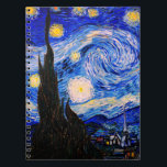 Starry Night av Vincent Van Gogh Anteckningsbok<br><div class="desc">Vincent Van Gogh Starry Natten. Det här är ett gammalt mästerverk från huvudmålaren Vincent Van Gogh. Den här bran konstlandskapsmålningen har vackert,  vibrerande,  mättat färg. Vincent Van Gogh var en post impressionist-målare. Den här avbildningen är i den offentliga domänen</div>
